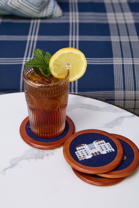 Hotel Bennett Embroidered Coaster Set